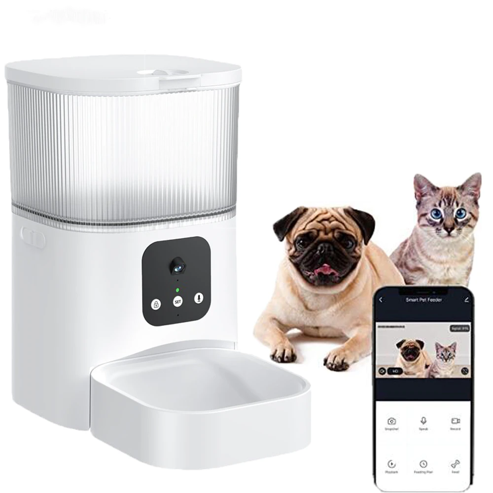 3L Automatic Cat Feeder With Camera Video Cat Food Dispenser Pet Smart Voice Recorder Remote Control Auto Feeder Pet Feeder
3L Automatic Cat Feeder With Camera Video Cat Food Dispenser Pet Smart Voice Recorder Remote Control Auto Feeder Pet Feeder