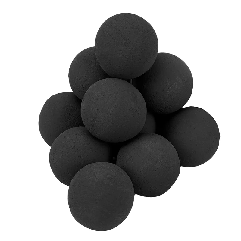 10PCS Round Fire Stones Set For Indoor And Outdoor Fire Pits Or Fireplaces, 3 Inch Black
10PCS Round Fire Stones Set For Indoor And Outdoor Fire Pits Or Fireplaces, 3 Inch Black