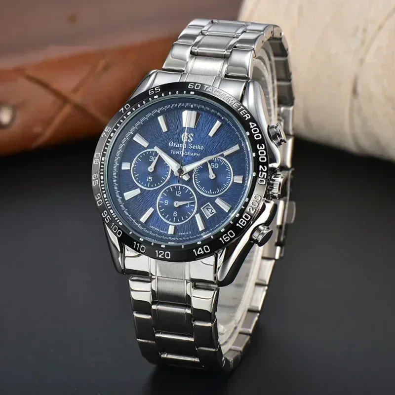 

Новые роскошные брендовые кварцевые часы Grand Seiko SLGC001G Tentagraph Evolution 9 коллекция со стальным ремешком хронограф AAA для мужчин