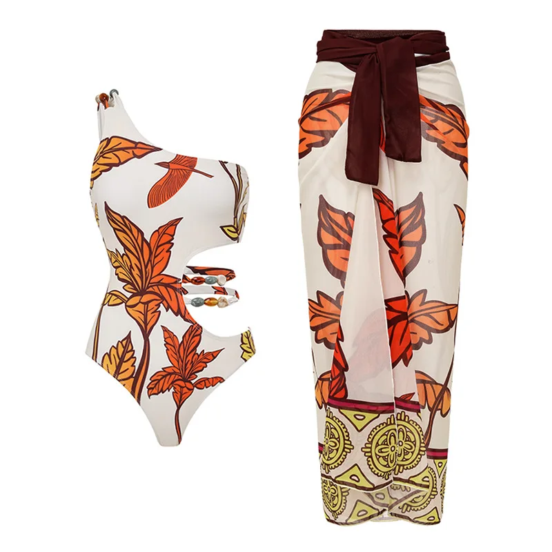 Women Swimwear V-neck Printed High Waist Bikini Double Layer Ruffle Sleeve One-piece Swimsuit Suit Skirt for Women Beachwear
Women Swimwear V-neck Printed High Waist Bikini Double Layer Ruffle Sleeve One-piece Swimsuit Suit Skirt for Women Beachwear