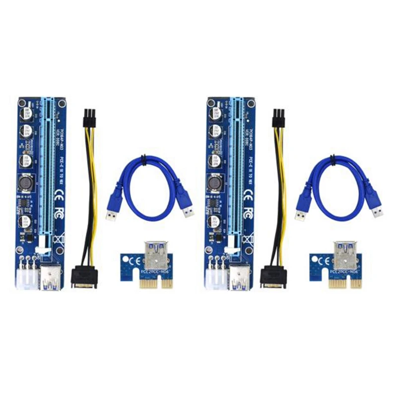 VER 008C Molex 6 Pin PCIE PCI-E PCI Express Riser Card 1X To 16X Extender 60Cm USB 3.0 Cable For Mining Bitcoin Miner
VER 008C Molex 6 Pin PCIE PCI-E PCI Express Riser Card 1X To 16X Extender 60Cm USB 3.0 Cable For Mining Bitcoin Miner