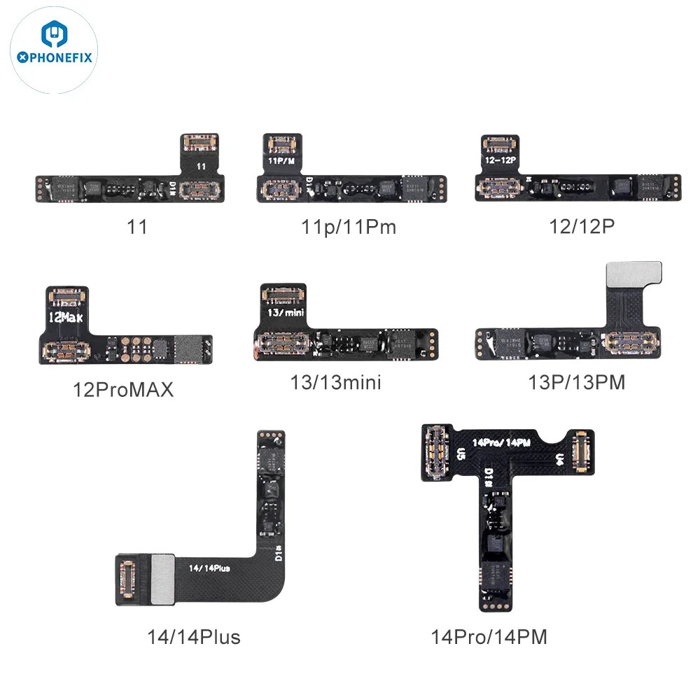 

PHONEFIX Tag-on Pre-Programmed Battery Flex Cables fix for iPhone 11-14PM Unable to Verify Genuine Warning Removing Battery Flex
