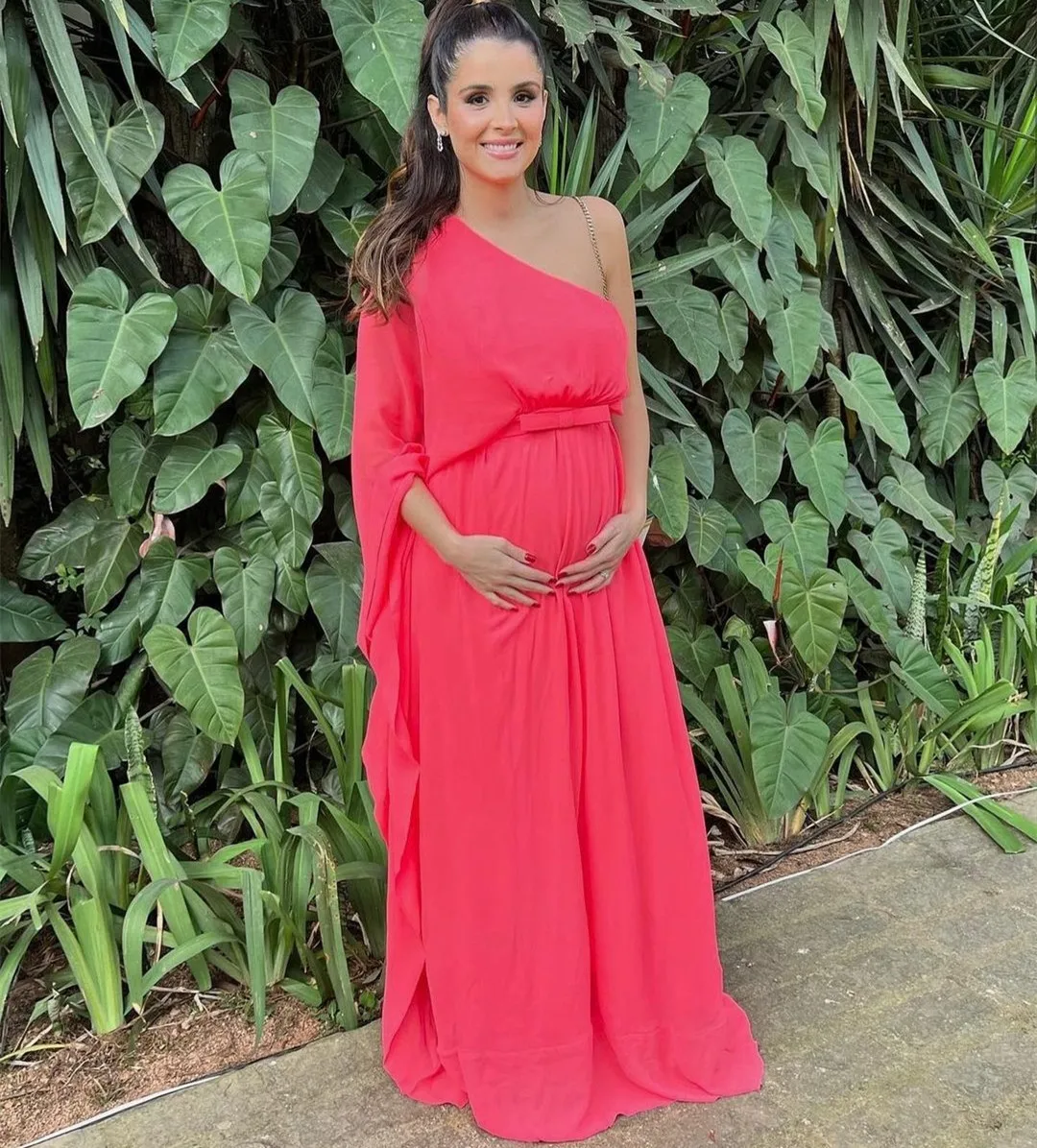POMUSE Long One Shoulder Red Prom Dresses A-Line Chiffon Pleated Floor Length Evening Dresses for Pregnant Women فساتين السهرة
POMUSE Long One Shoulder Red Prom Dresses A-Line Chiffon Pleated Floor Length Evening Dresses for Pregnant Women فساتين السهرة