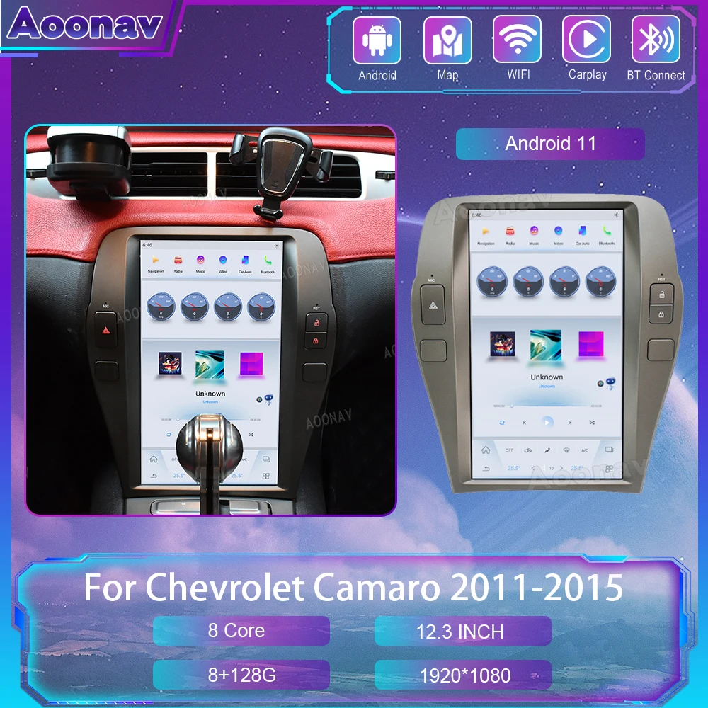 128G Car Radio For Chevrolet Camaro 2011 2012 2013 2014 2015 Tesla Style Multimedia Player Auto Stereo GPS Carplay Unit
128G Car Radio For Chevrolet Camaro 2011 2012 2013 2014 2015 Tesla Style Multimedia Player Auto Stereo GPS Carplay Unit