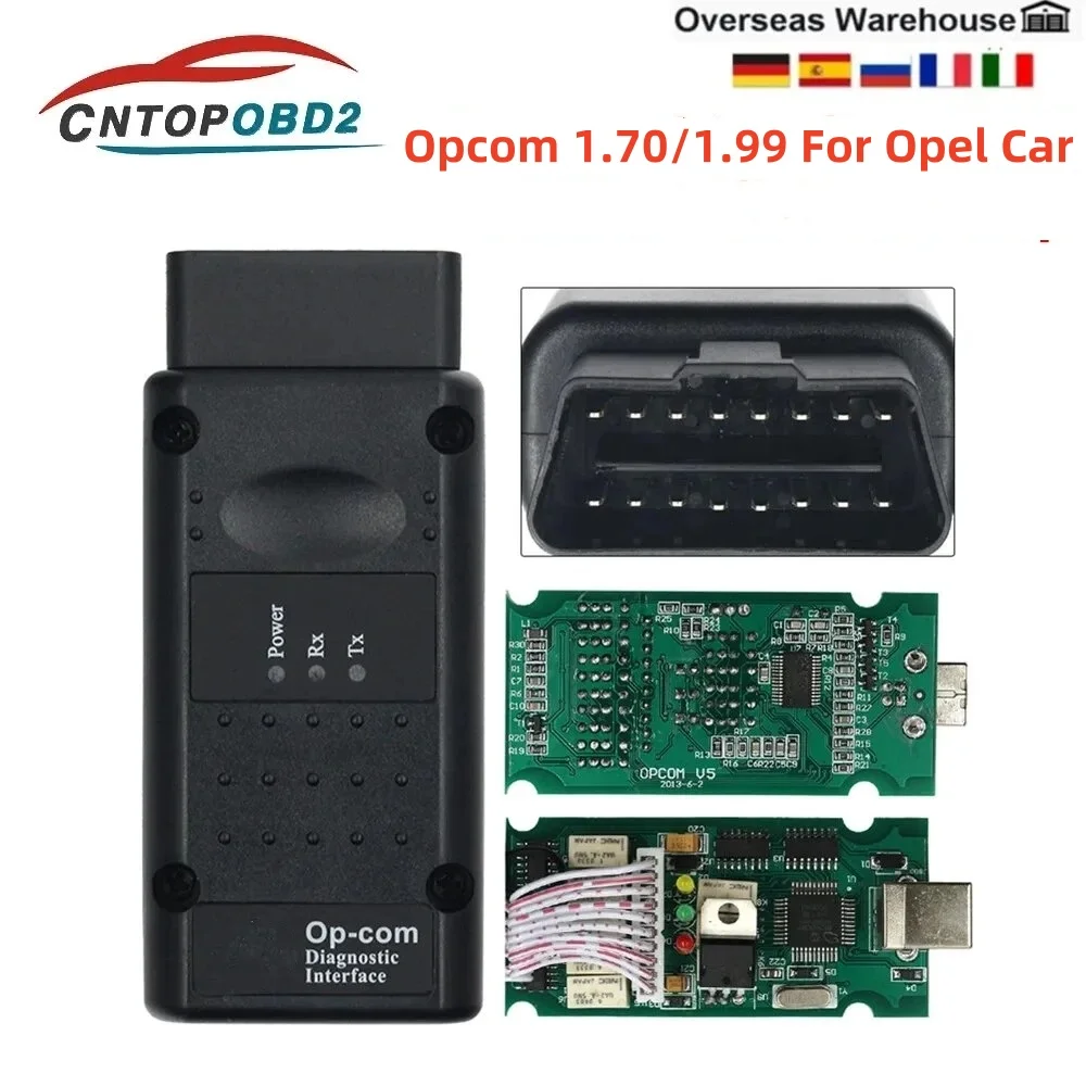 

Cheapest OPCOM V1.70 opcom V1.99 OBD2 CAN-BUS Code Reader with PIC18F45K80 FTDI For Opel Car Diagnostic Tool OBD2 Scanner