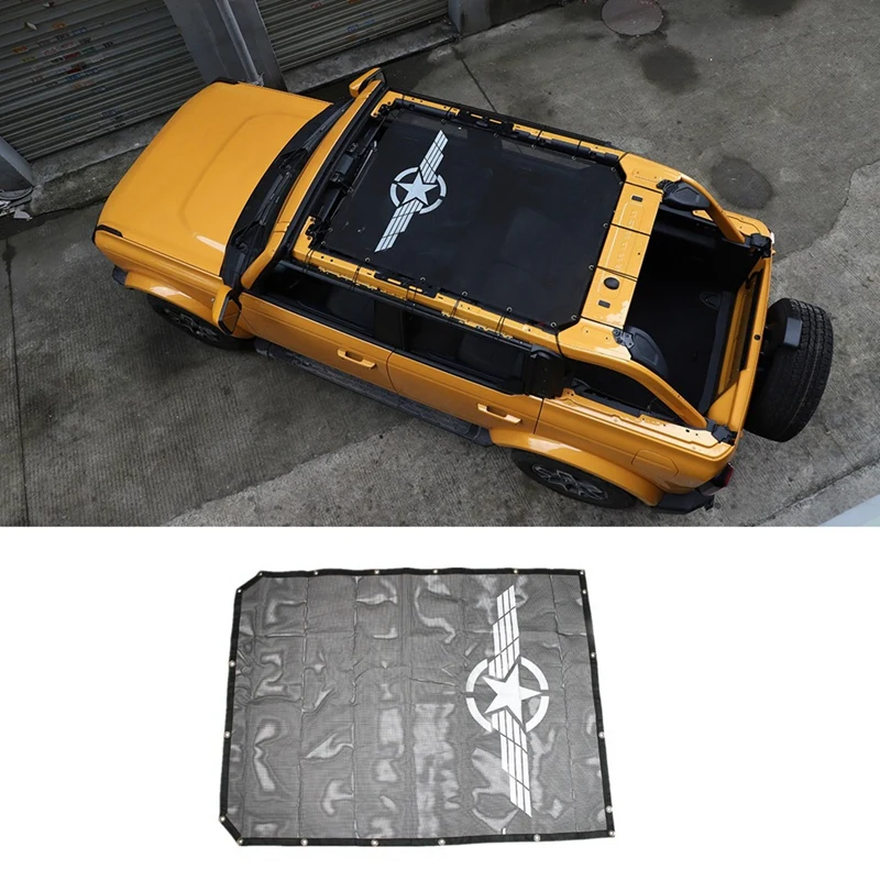 

Car Top Sunshade Insulation Net Cover For Ford Bronco 2021 2022 4 Door Roof Anti UV Sun Protect Accessories