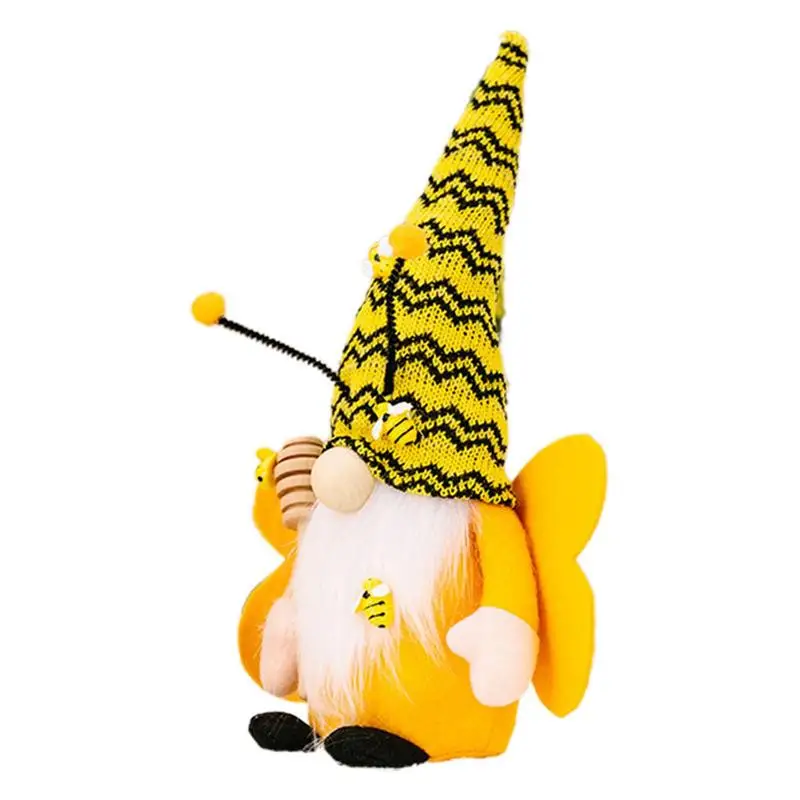 

Bee Gnome Decor Gnome Decor With Sunflower Elements Bee Decoration Faceless Dwarf Plush With Wings And Antennae For Family