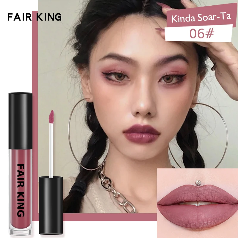 

FAIR KING Charming Velvet Glaze Waterproof Non-stick Cup Lip 6 Colors Red Silky Tint Moisture Lipstick Cosmetics Makeup Womem