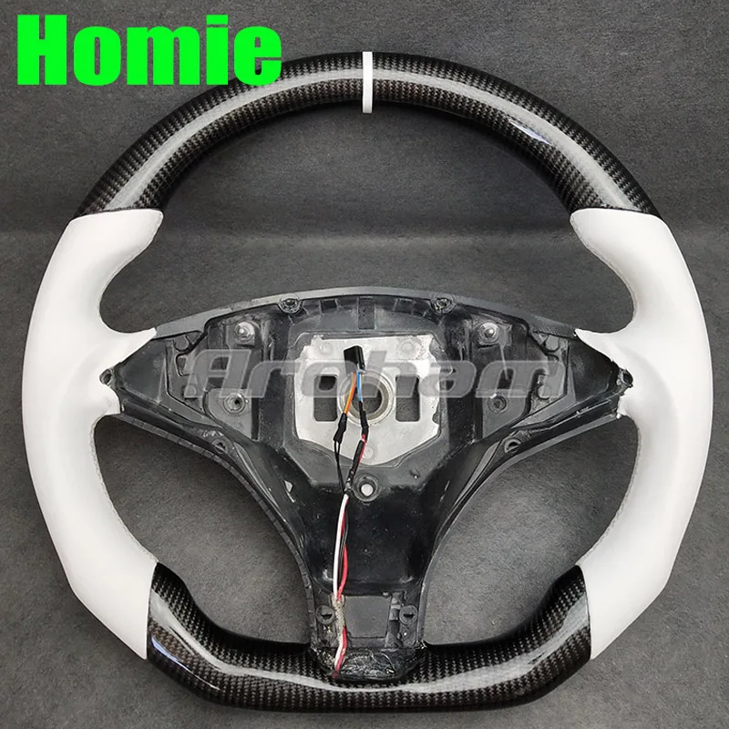 Customized Carbon Fiber Steering Wheel And White Leather 2013 2014 2015 2016 2017 2018 2019 2020 For Tesla Model X Model S
Customized Carbon Fiber Steering Wheel And White Leather 2013 2014 2015 2016 2017 2018 2019 2020 For Tesla Model X Model S