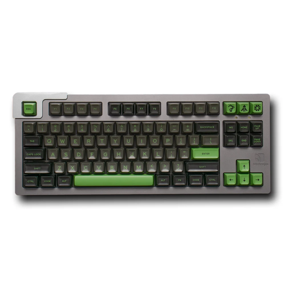 Механическая клавиатура с 170 клавишами Aifei Green Shimmer двухцветная формовочная