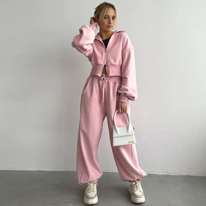 DEEPTOWN Casual Two Piece Set for Women Korean Style Zipper Crop Jacket Loose Sweatpants Women's Tracksuit Autumn Streetwear
DEEPTOWN Casual Two Piece Set for Women Korean Style Zipper Crop Jacket Loose Sweatpants Women's Tracksuit Autumn Streetwear