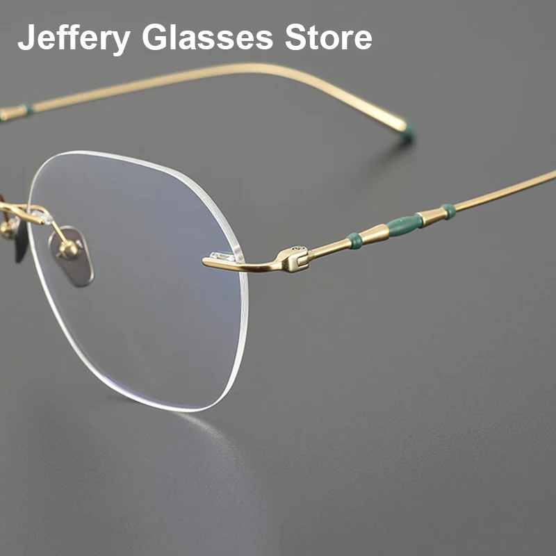Japanese Handmade Rimless Titanium Glasses Frame For Men Women Ultra-light Optic Myopia Eyeglasses Prescription Reading Eyewear
Japanese Handmade Rimless Titanium Glasses Frame For Men Women Ultra-light Optic Myopia Eyeglasses Prescription Reading Eyewear