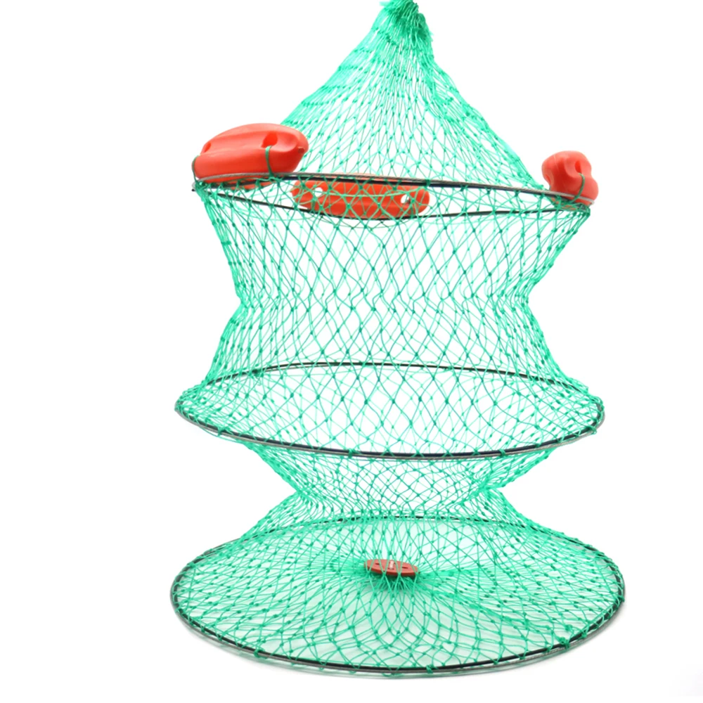 

2 Layers Portable Foldable Fishing Floating Fish Net Shrimp Mesh Allows Fish To Survive In The Water