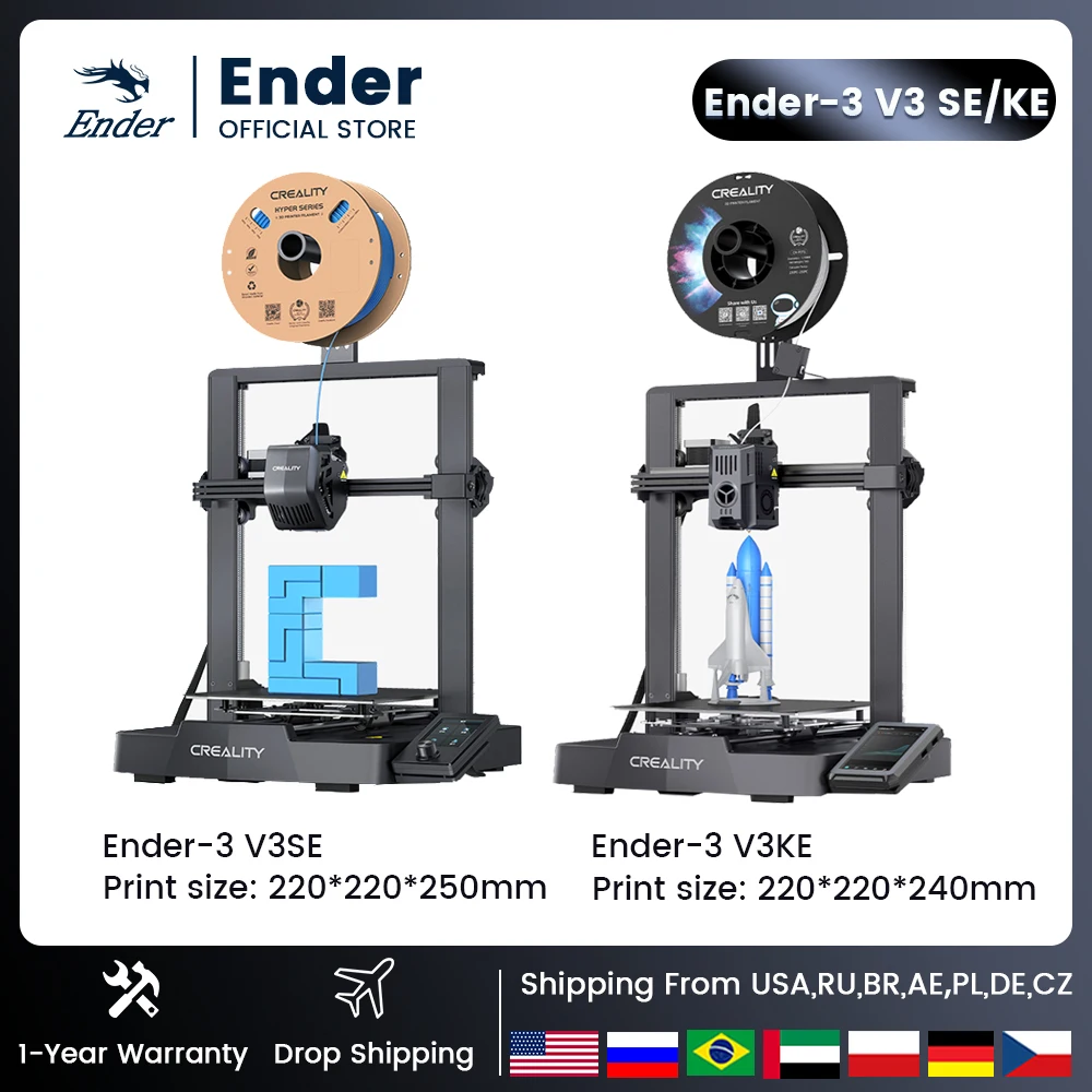 

Creality 3D Ender-3 V3 KE/SE Upgraded Version High-speed FDM Printers & Classics Ender-3 Series PLA