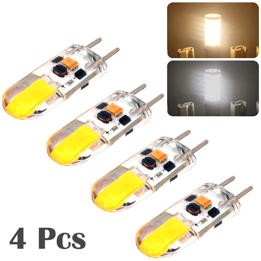 4pcs GY6.35 LED COB Bulb High Brightness Bulb Dimmable ACDC12V 2W 13.4 X H38mm Warm White Silicon Lighting Tools Accessories
4pcs GY6.35 LED COB Bulb High Brightness Bulb Dimmable ACDC12V 2W 13.4 X H38mm Warm White Silicon Lighting Tools Accessories