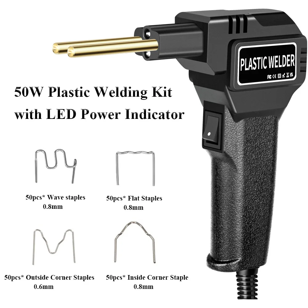 50W Plastic Welder New Hot Stapler Plastic Welding Machine Bumper Repair Kit Soldering Iron 500 ° C Plastics Welding Machine
50W Plastic Welder New Hot Stapler Plastic Welding Machine Bumper Repair Kit Soldering Iron 500 ° C Plastics Welding Machine