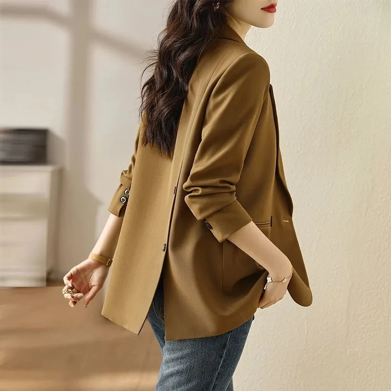 Blazers Womens Notched Double-Breasted Solid Casual Office Lady Daily Classic Split shoulder pad suit Streetwear Tops New Spring
Blazers Womens Notched Double-Breasted Solid Casual Office Lady Daily Classic Split shoulder pad suit Streetwear Tops New Spring