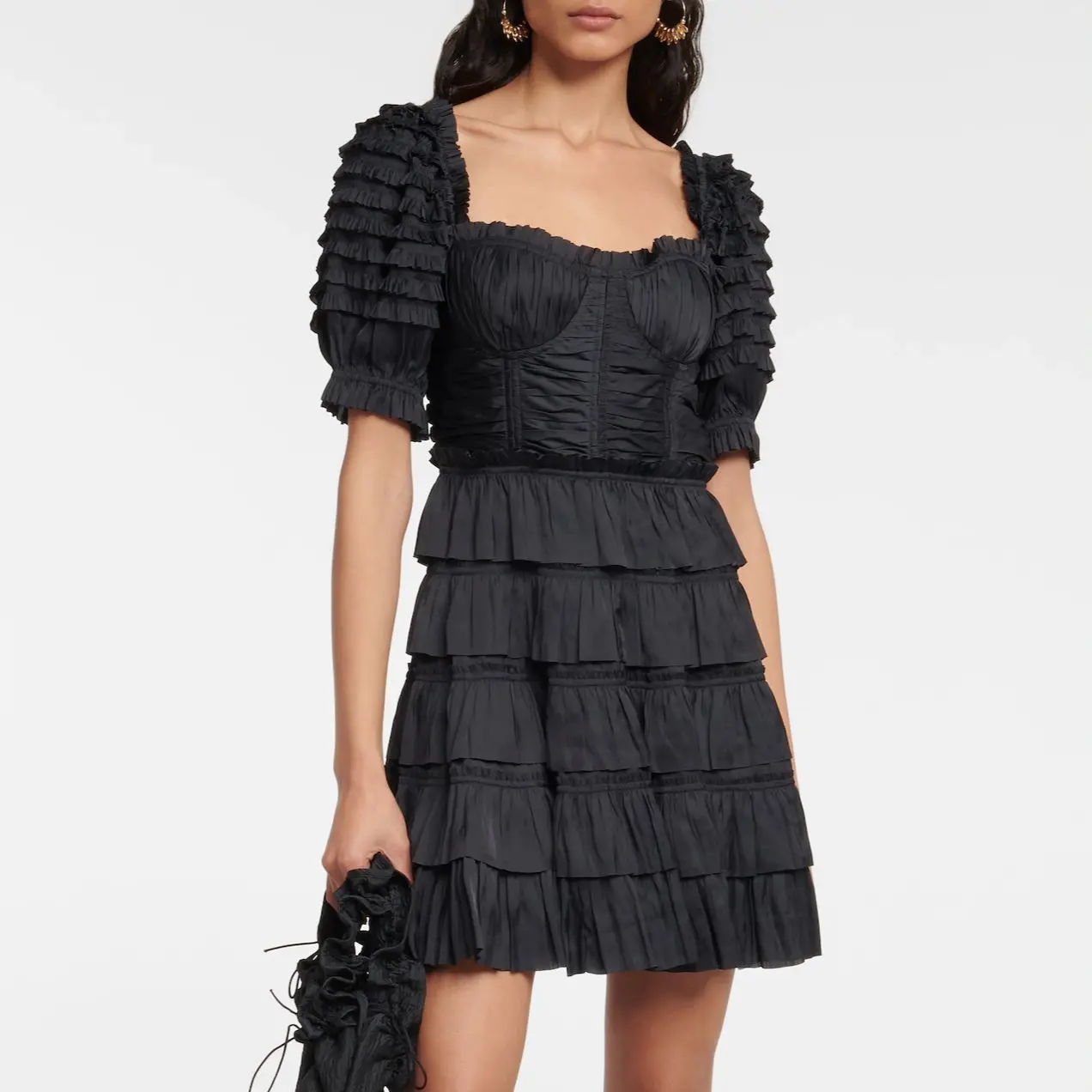 Черное атласное платье с квадратным вырезом, вечернее платье с оборками и коротким рукавом, гладкая Женская одежда, изготовленное на заказ коктейльное платье, элегантное платье
Черное атласное платье с квадратным вырезом, вечернее платье с оборками и коротким рукавом, гладкая Женская одежда, изготовленное на заказ коктейльное платье, элегантное платье