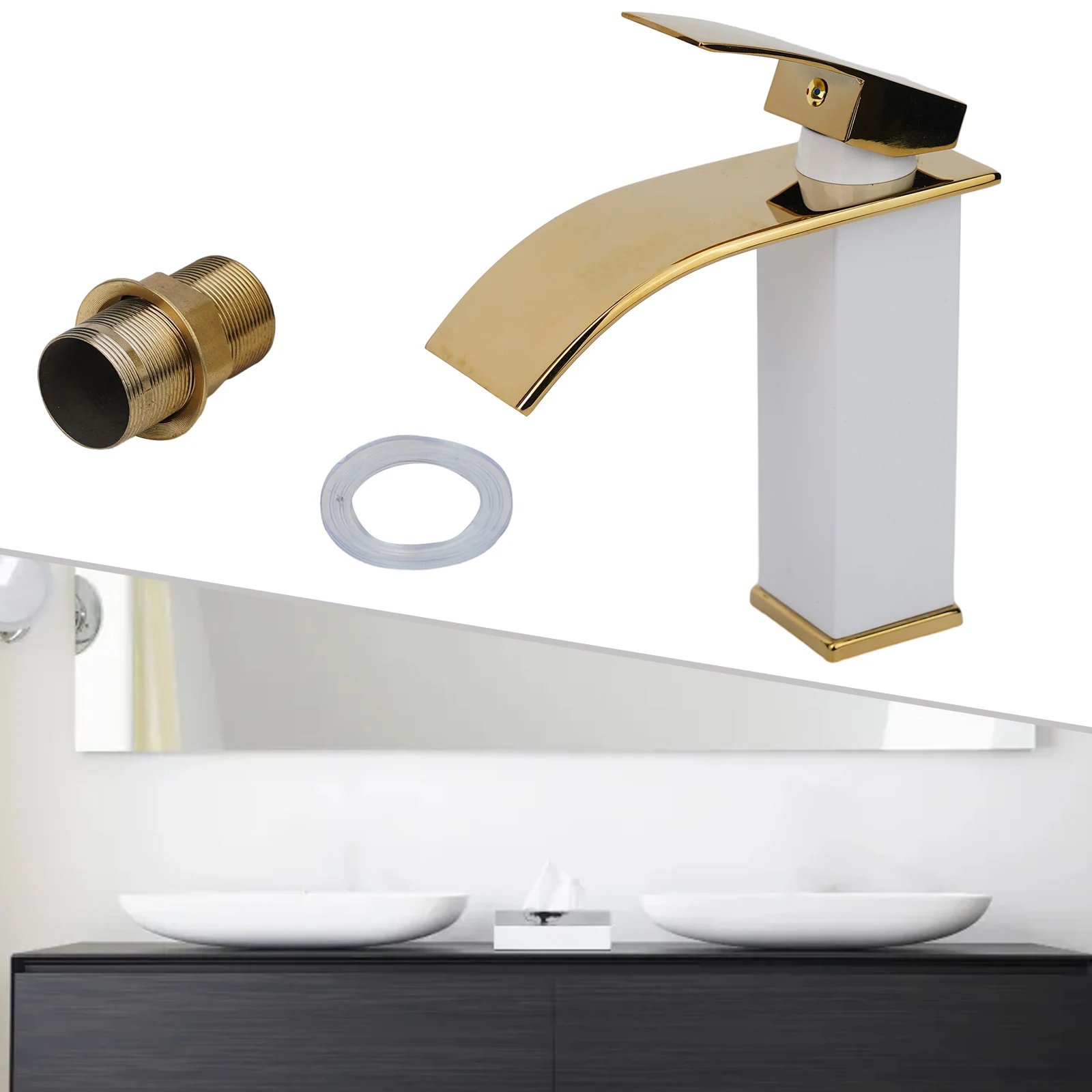 Bathroom Basin Faucet Bathroom Counter Basin Deck Mounted Quiet Soft Water Experience Dual Control Sleek Design Sleek Design
Bathroom Basin Faucet Bathroom Counter Basin Deck Mounted Quiet Soft Water Experience Dual Control Sleek Design Sleek Design