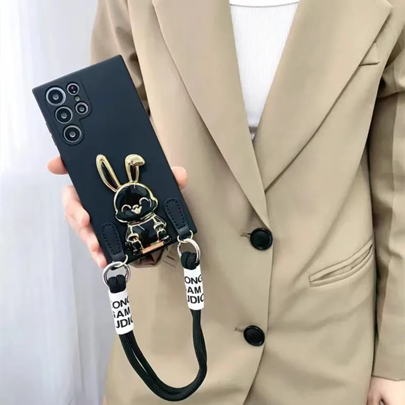 3D Rabbit Bracket Phone Case For Iphone 15 14 Pro 13 12 11 Pro Max XS XR XS Max 13 mini 7 8 6 Plus Crossbody Lanyard Soft Cover
3D Rabbit Bracket Phone Case For Iphone 15 14 Pro 13 12 11 Pro Max XS XR XS Max 13 mini 7 8 6 Plus Crossbody Lanyard Soft Cover