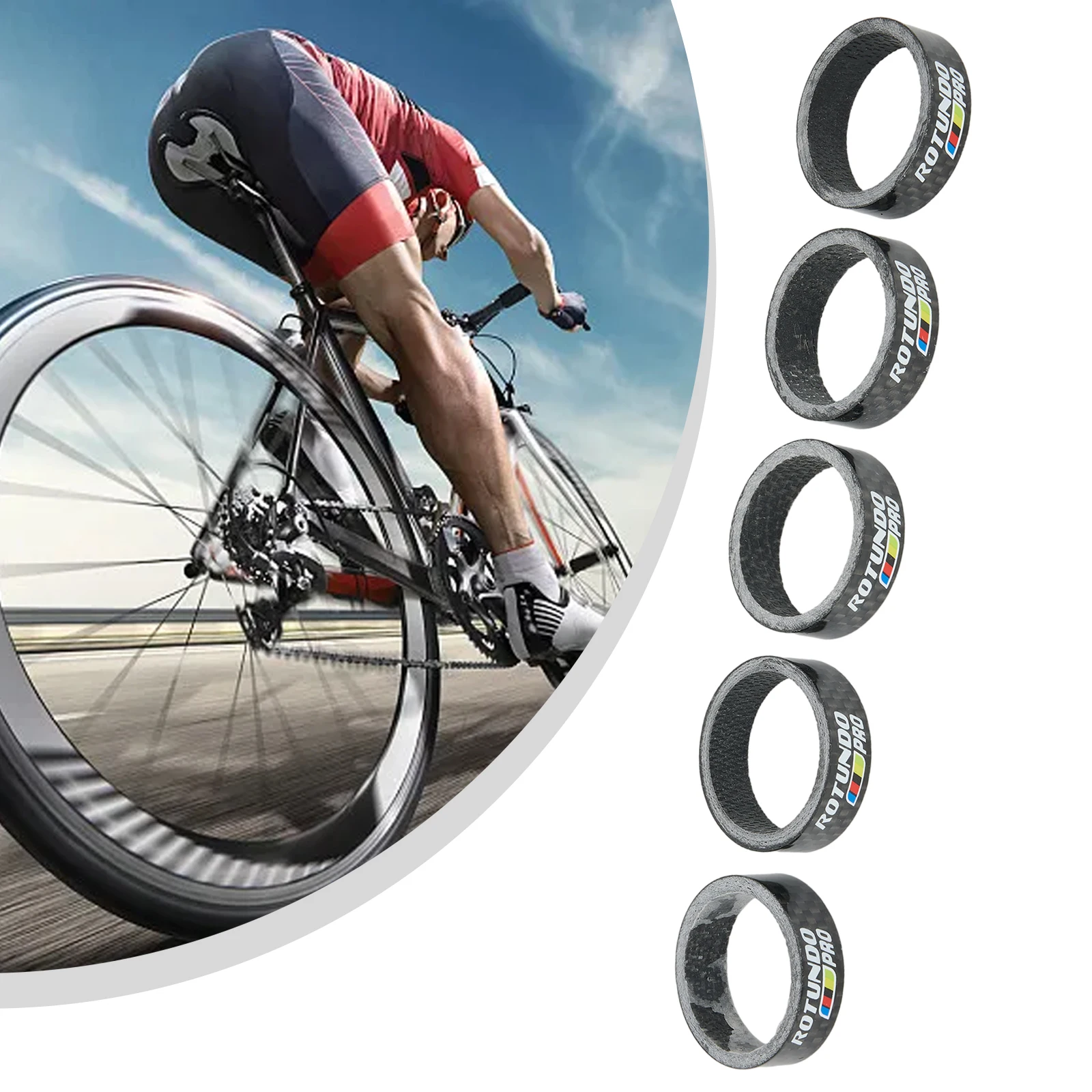 5Pcs/pack Carbon Fiber Bicycle Headset Front Fork Spacers MTB Road-Bike Headset Handlebar Washer Stem Rings 28.6mm Cycling Parts
5Pcs/pack Carbon Fiber Bicycle Headset Front Fork Spacers MTB Road-Bike Headset Handlebar Washer Stem Rings 28.6mm Cycling Parts