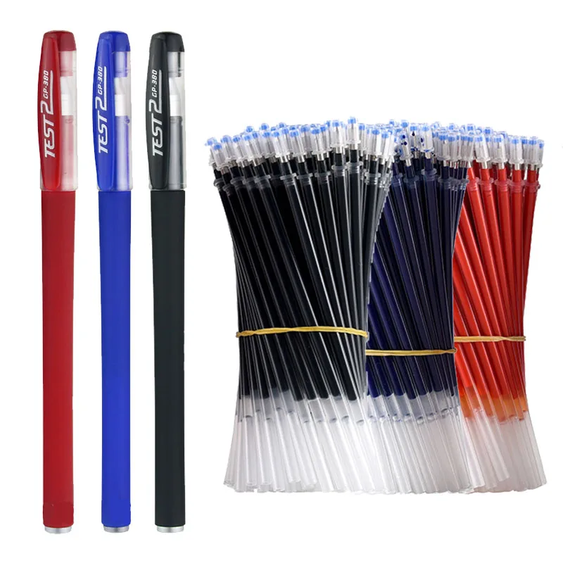 

23 PCS Gel Pens + Refills Set School Supplies Black Blue Red Ink Tip 0.5mm Ballpoint Pens Students School Office Stationery