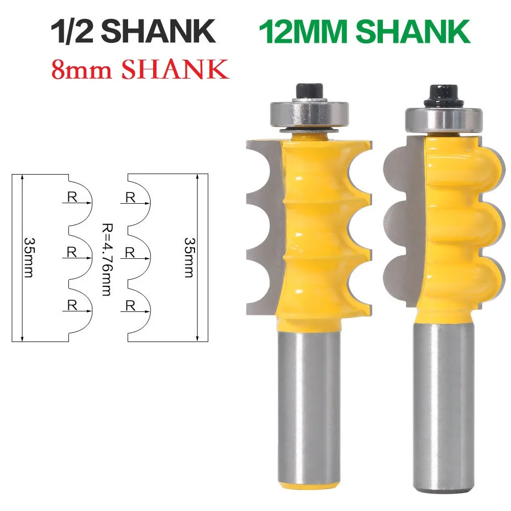 1pcs 1/2inch Shank 12mm Shank High Quality Triple Bead Column Molding Router Bit Tenon Cutter Woodworking Milling Cutters
1pcs 1/2inch Shank 12mm Shank High Quality Triple Bead Column Molding Router Bit Tenon Cutter Woodworking Milling Cutters