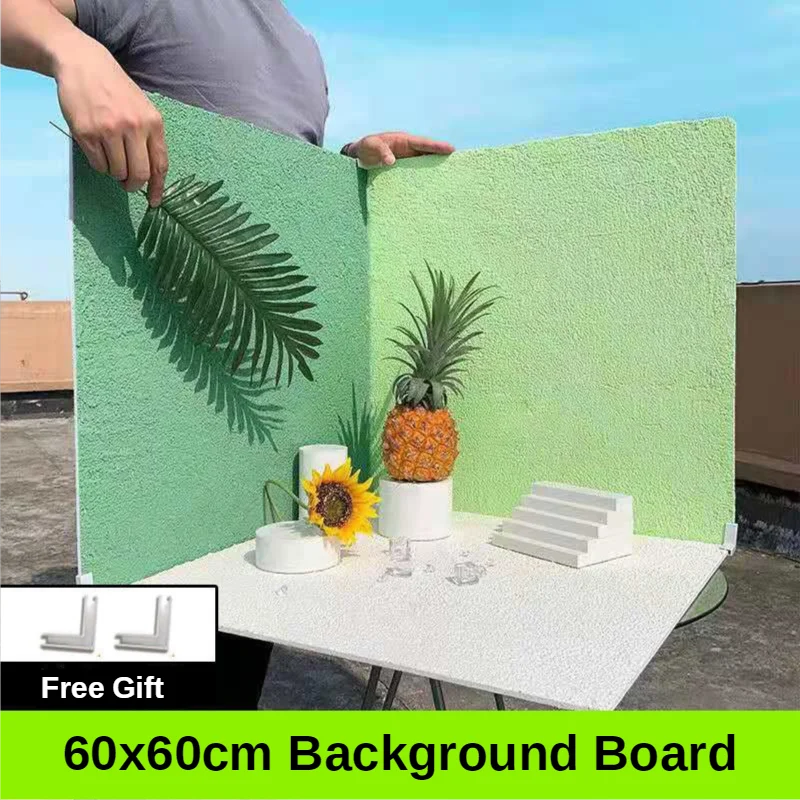 

Photography Backdrops Products Food Jewelry Shooting Morandi Solid Color Background Props Cement Board for Studio Photos 60x60cm