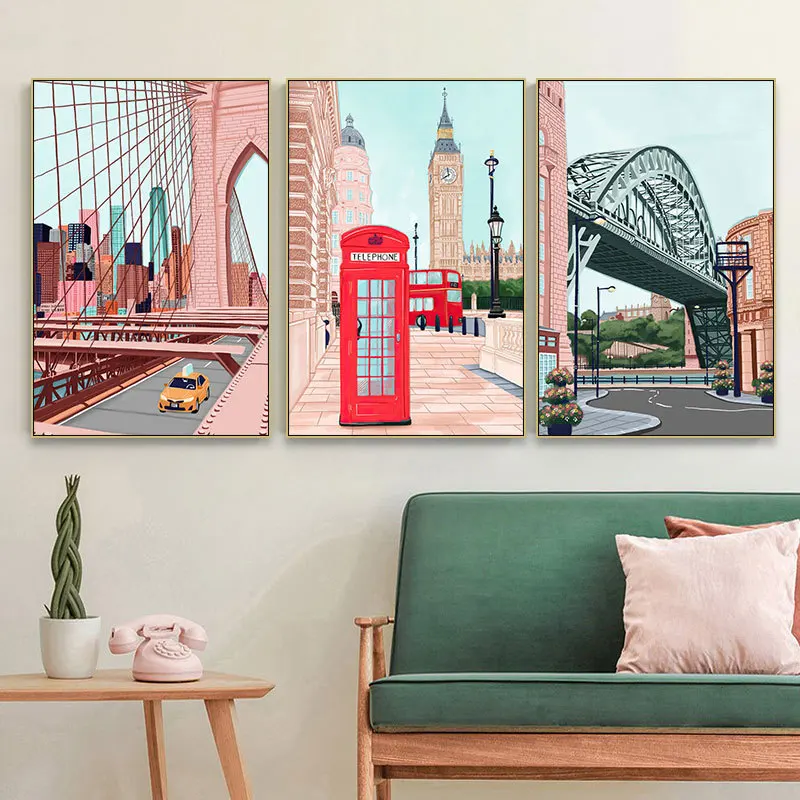 Colorful Famous City Building Canvas Picture with Frame Travel Poster and Prints Street View Abstract Art Wall Painting Decor
Colorful Famous City Building Canvas Picture with Frame Travel Poster and Prints Street View Abstract Art Wall Painting Decor