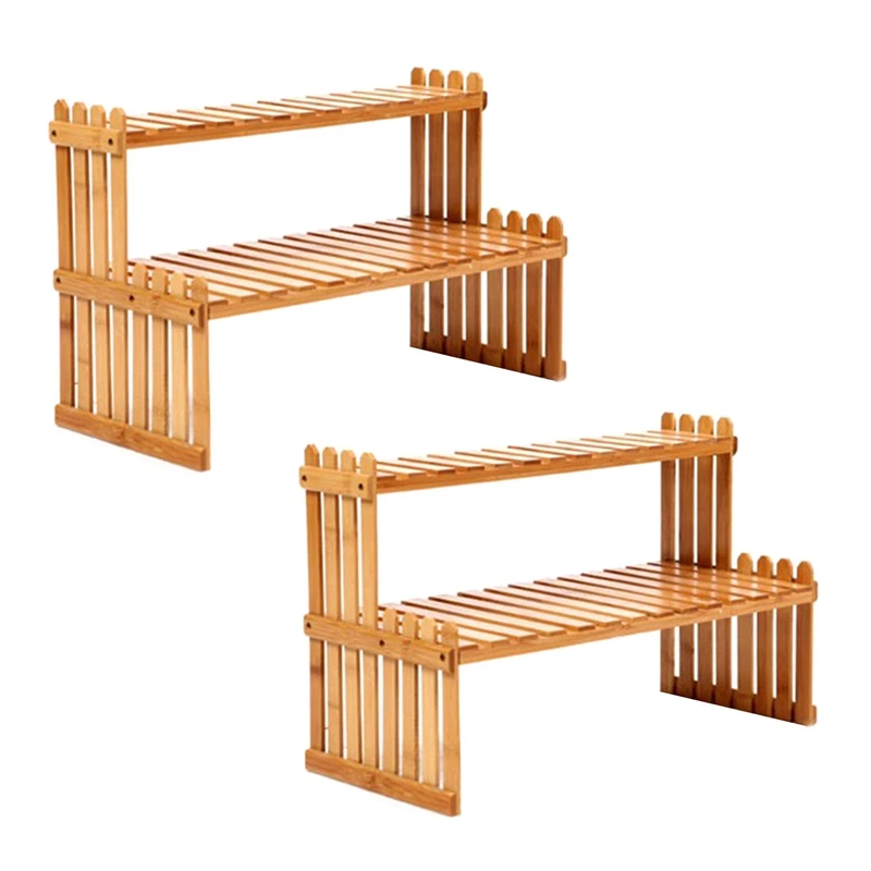 2X 2 Layers Bamboo Storage Rack Kitchen Spice Jar Bottle Seasoning Rack Decoration Organizer Shelf Home Desktop Racks
2X 2 Layers Bamboo Storage Rack Kitchen Spice Jar Bottle Seasoning Rack Decoration Organizer Shelf Home Desktop Racks