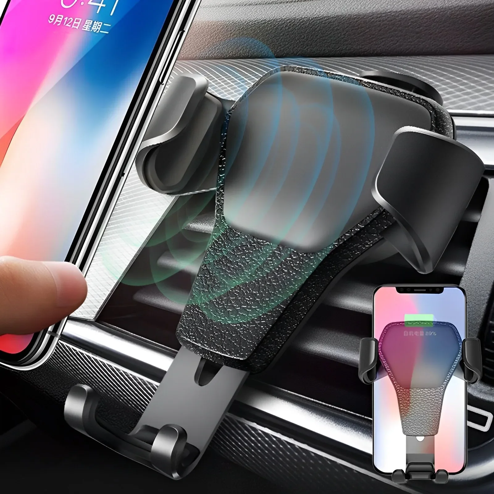 

Car Bracket Gravity Auto Phone Holder Car Air Vent Clip Mount Mobile Phone Holder CellPhone Stand For iPhone Samsung