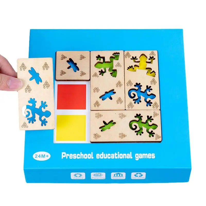 Wooden Matching Puzzle Game Colors And Shapes Match Puzzles Preschool Logic Game Toddlers Montessori Toys Gifts For 3 4 5 6-Year
Wooden Matching Puzzle Game Colors And Shapes Match Puzzles Preschool Logic Game Toddlers Montessori Toys Gifts For 3 4 5 6-Year