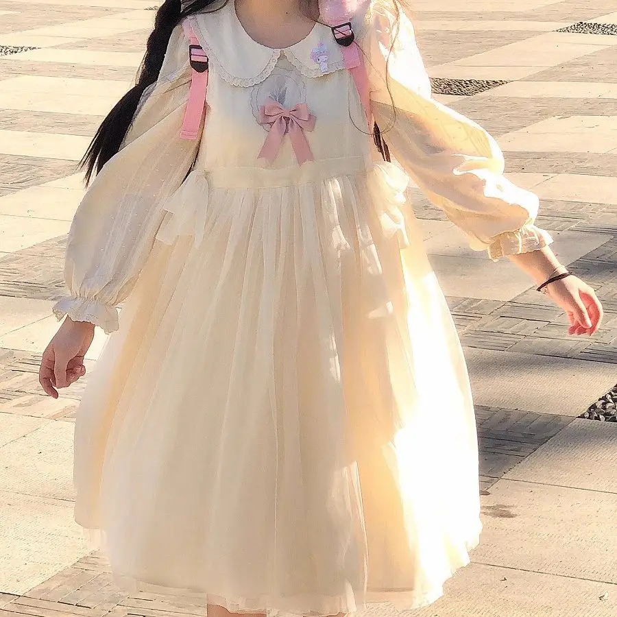 Coalfell Spring Doll Neck Cute Lolita Dress Women's New Kawaii Ruffle Edge Long Sleeve French Girl Princess Dress
Coalfell Spring Doll Neck Cute Lolita Dress Women's New Kawaii Ruffle Edge Long Sleeve French Girl Princess Dress