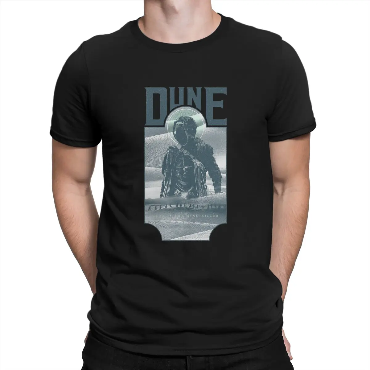 

Fun Paul Of Arrakis Portrait T-Shirt Men Crew Neck Pure Cotton T Shirt Dune Short Sleeve Tees Birthday Present Clothing