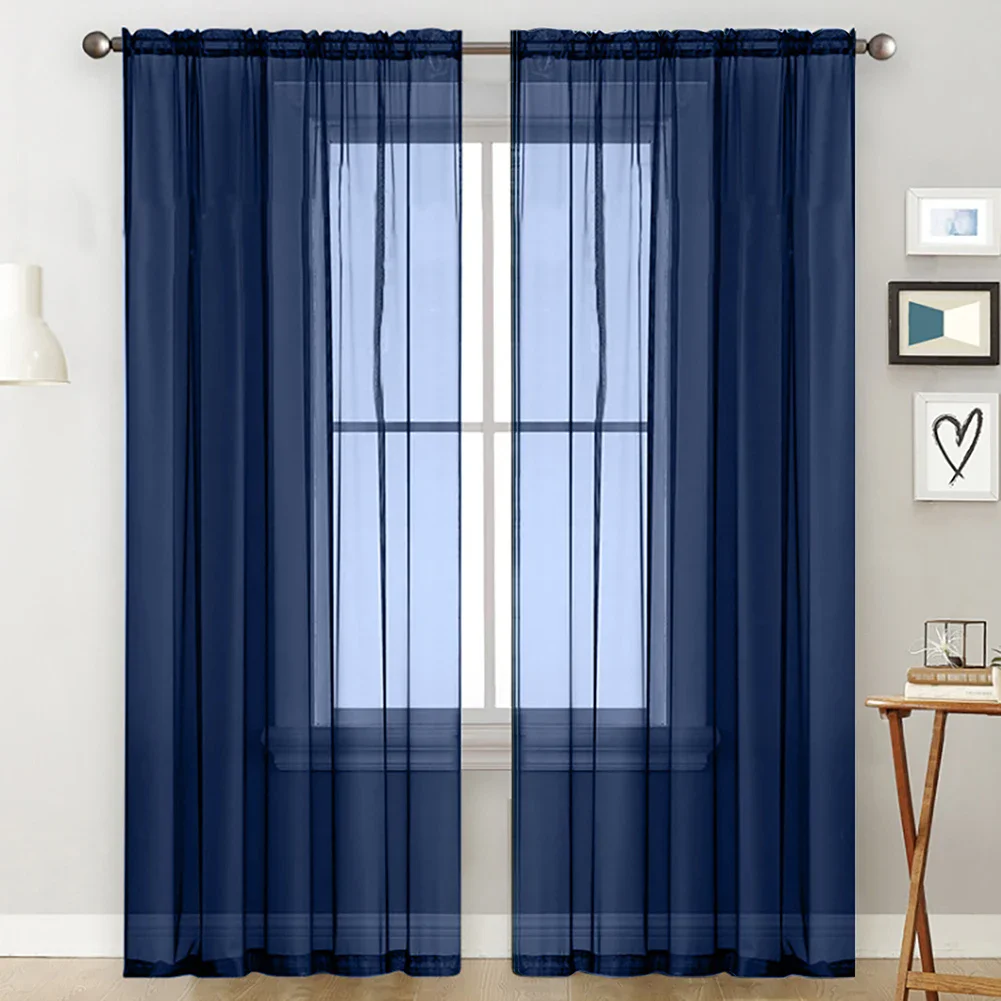 

Tulle Mesh Sheer Curtain Shutter Screening Yarn Voile Room Door Valance Drape Smooth Soft Draperies Home Decoration 140*260cm