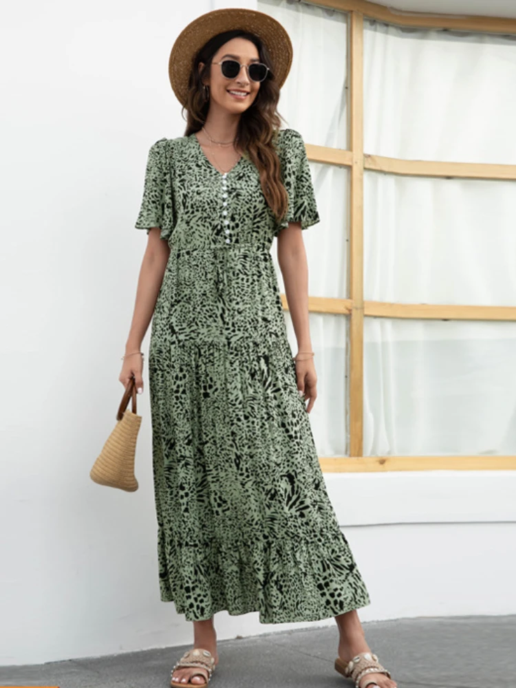 Women's Dress Casual Short Sleeve 2022 Beach Dress Women's Summer Holiday Sun Dress Long Skirt Tunic Robe Brand Office Dress
Women's Dress Casual Short Sleeve 2022 Beach Dress Women's Summer Holiday Sun Dress Long Skirt Tunic Robe Brand Office Dress