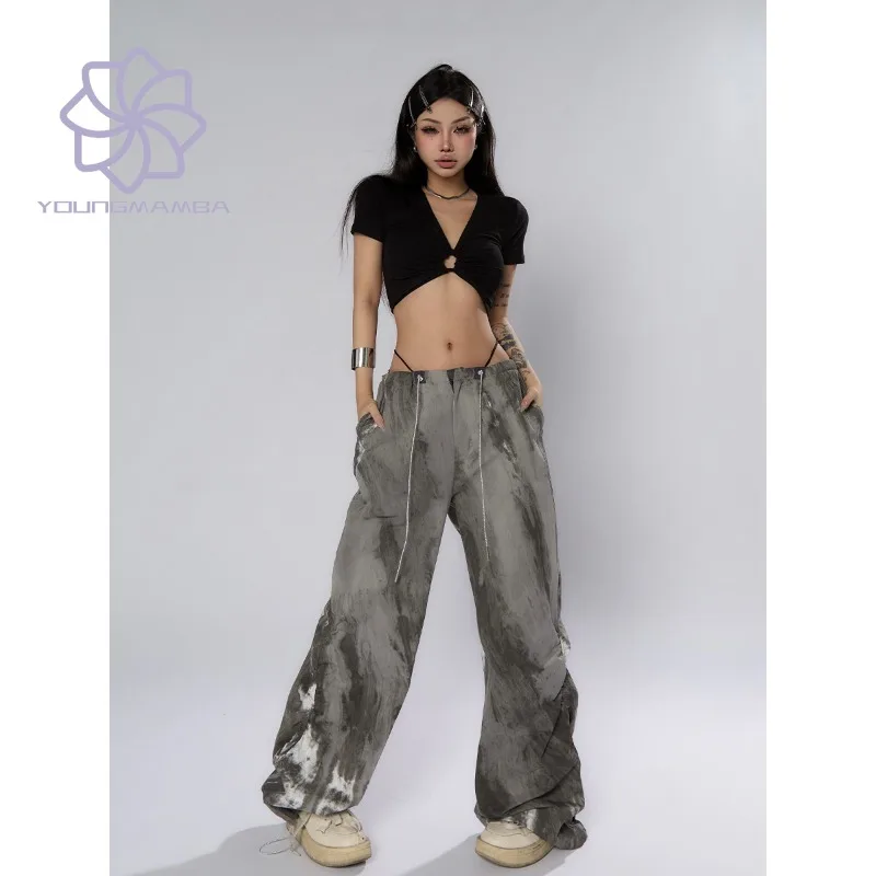 High Street Fashion Cargo Pants for Women 2023 New High Waist Wide Leg Casual Pants Female Loose Drawstring Trouser
High Street Fashion Cargo Pants for Women 2023 New High Waist Wide Leg Casual Pants Female Loose Drawstring Trouser