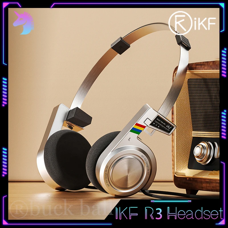 

Ikf R3 Retro Headphone Wireless Bluetooth Headphone Maillard Koss Gauss Headset Support App Metal Long Endurance Headphones Ipx4