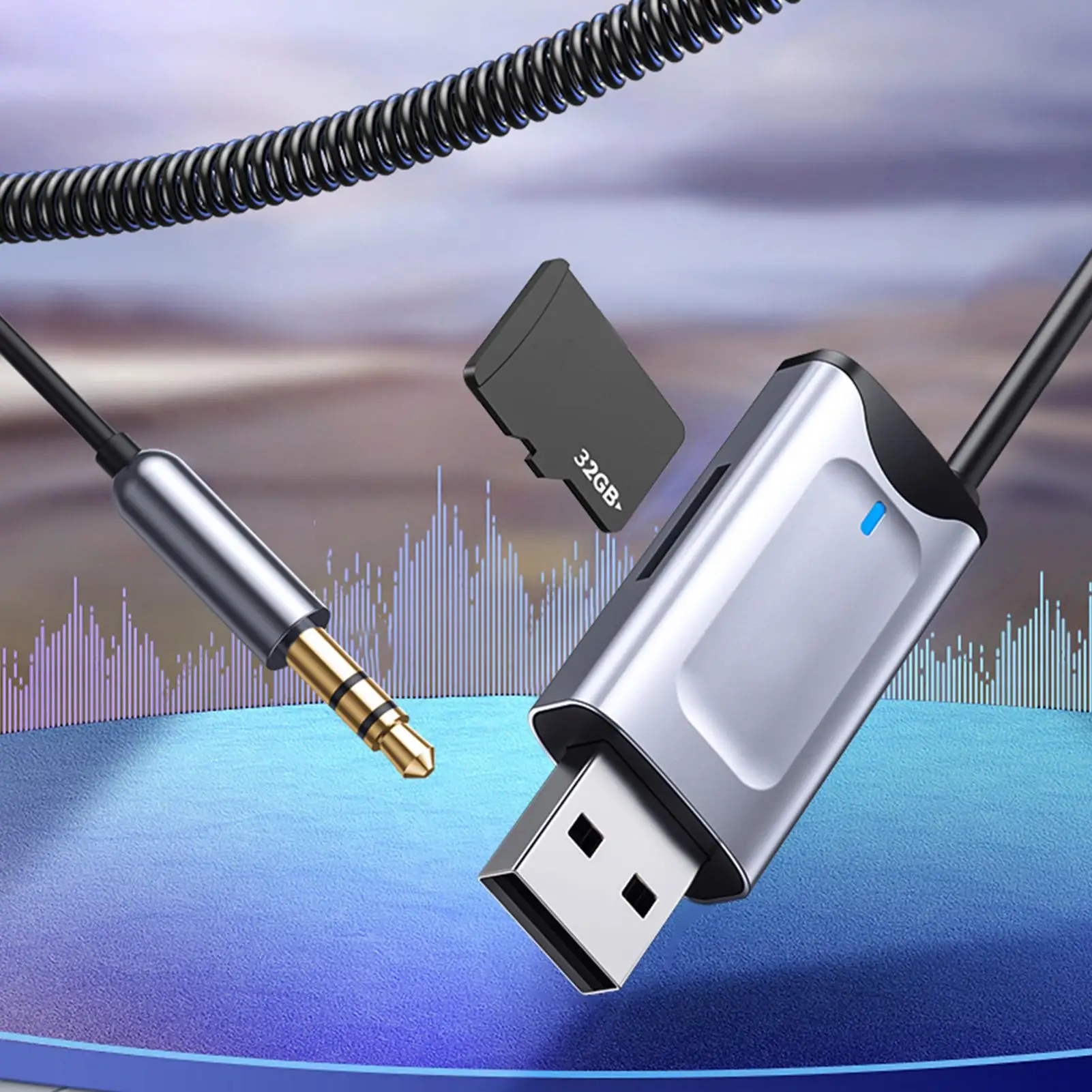 Aux to Wireless 5.3 Adapter | USB Adapter for Car Stereo Wireless | Car Auxiliary Adapter With TF Ca
Aux to Wireless 5.3 Adapter | USB Adapter for Car Stereo Wireless | Car Auxiliary Adapter With TF Ca