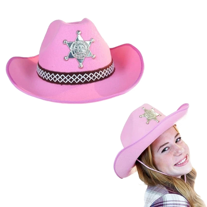 

Vacation Cowboy Hat Casual Disco Surprise Gift for Adults Girl Boys Cowgirl Hat for Carnivals Music Festival