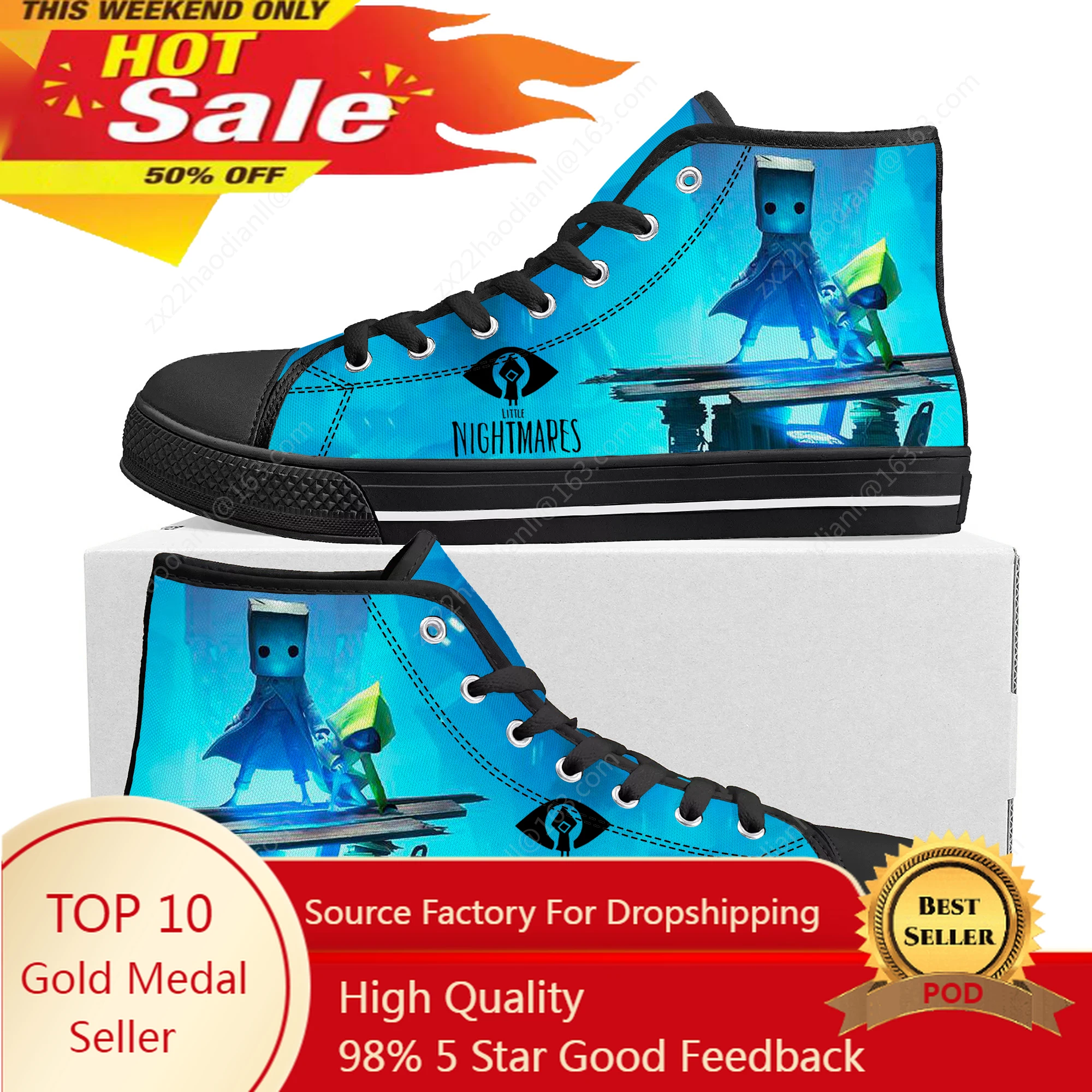 Anime Game Little Nightmares High Top Sneakers High Quality Mens Womens Teenager Canvas Sneaker Casual Couple Shoes Custom Shoe
Anime Game Little Nightmares High Top Sneakers High Quality Mens Womens Teenager Canvas Sneaker Casual Couple Shoes Custom Shoe