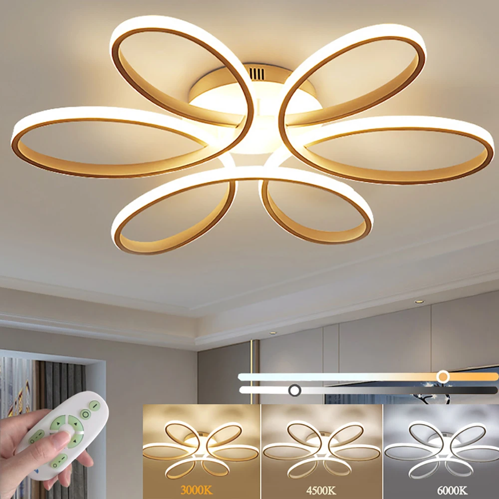 

Led Ceiling Light Dimmable with Remote Control Ceiling Lamp Living Room Modern Ceiling Lighting Bedroom Acrylic White Ø75cm