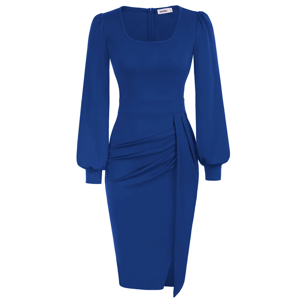 JC Womens Retro Bodycon Dress Square Neck Long Sleeve Pencil Dress Ruched Slit Work Wedding Guest Cocktail Dress OL Workwear A30
JC Womens Retro Bodycon Dress Square Neck Long Sleeve Pencil Dress Ruched Slit Work Wedding Guest Cocktail Dress OL Workwear A30