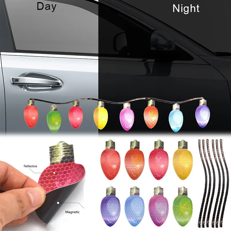 Magnetic Car Light Bulb Stickers Christmas Decoration Reflective Sticker Refrigerator Decor Auto Exterior Accessories Car Decals
Magnetic Car Light Bulb Stickers Christmas Decoration Reflective Sticker Refrigerator Decor Auto Exterior Accessories Car Decals