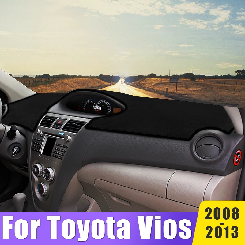 

Car Dashboard Cover Avoid Light Mats Sun Shade Carpets Anti-UV Case For Toyota Vios 2008 2009 2010 2011 2012 2013 Accessories