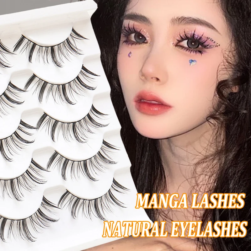 5 Pairs 3D False Eyelashes Natural Long Wispy Soft Manga Eyelashes Natural Handmade Cross Fluffy Eyelash Extension MaKeup Tools
5 Pairs 3D False Eyelashes Natural Long Wispy Soft Manga Eyelashes Natural Handmade Cross Fluffy Eyelash Extension MaKeup Tools