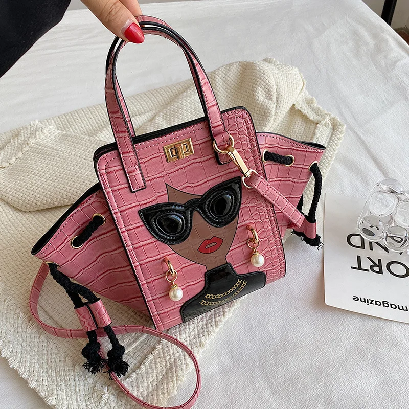

Designer Brand Bat Bag Handbags For Women Crocodile Pattern Purses Crossbody Bags Luxury Shoulder Bag Satchel Cartoon Girl Tote