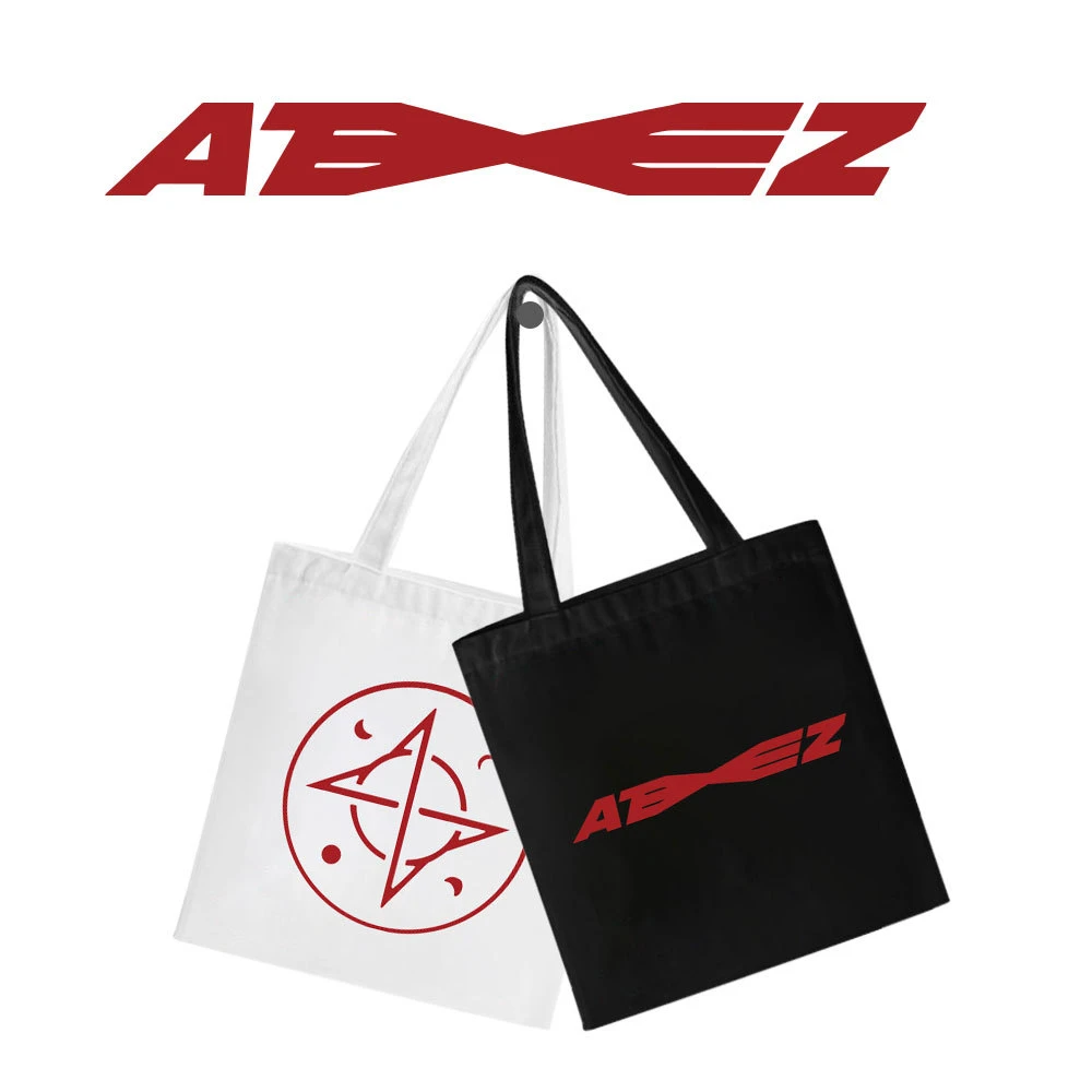 

Холщовая Сумка KPOP ATEEZ, модная сумка на молнии с надписью и логотипом, Студенческая школьная сумка Hongjoong Yunho San Mingi Seonghwa, подарок для фанатов