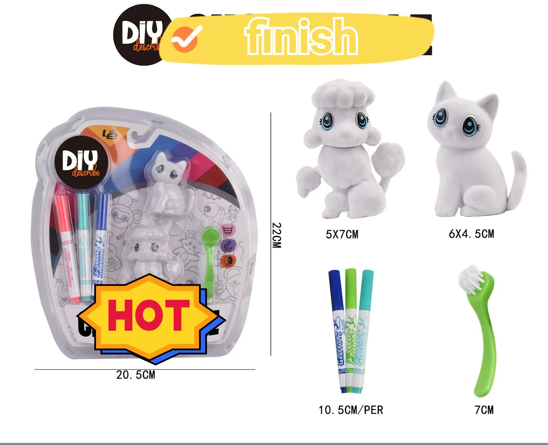 Children's Painting And Coloring Cartoon Animal Resin Model DIY Handmade 3D Painting Painted Watercolor Toys
Children's Painting And Coloring Cartoon Animal Resin Model DIY Handmade 3D Painting Painted Watercolor Toys