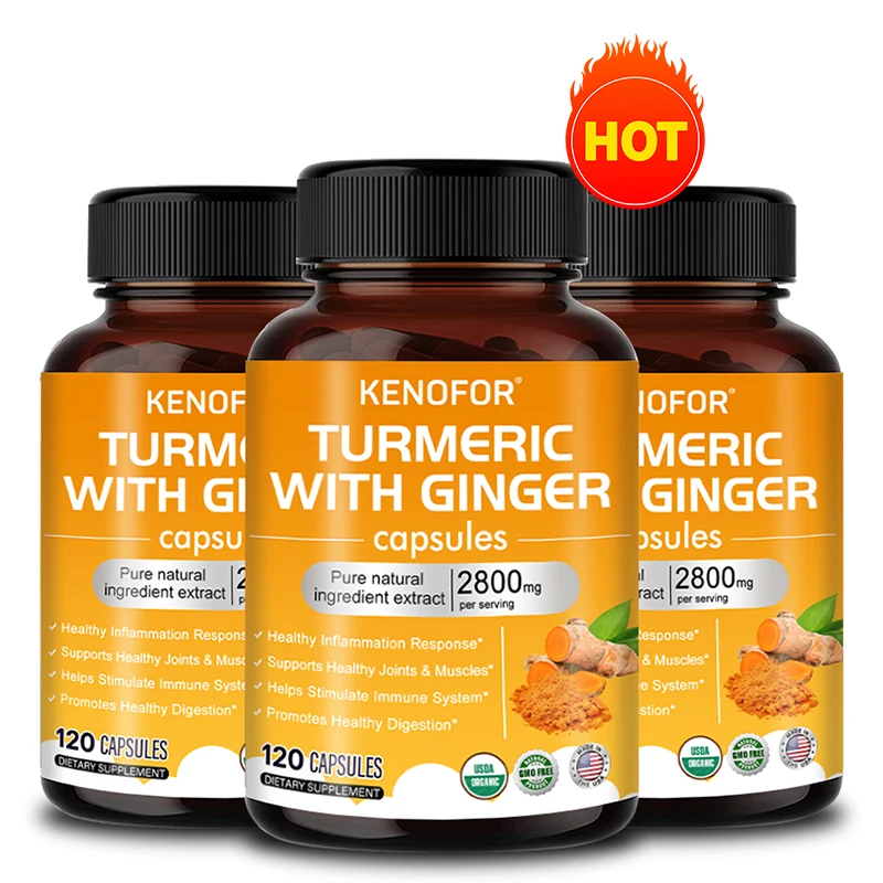 

Turmeric Curcumin Capsules - Support Muscle Joint Pain Arthritis Antioxidant Immunity Heart Brain Skin Digestive Supplement